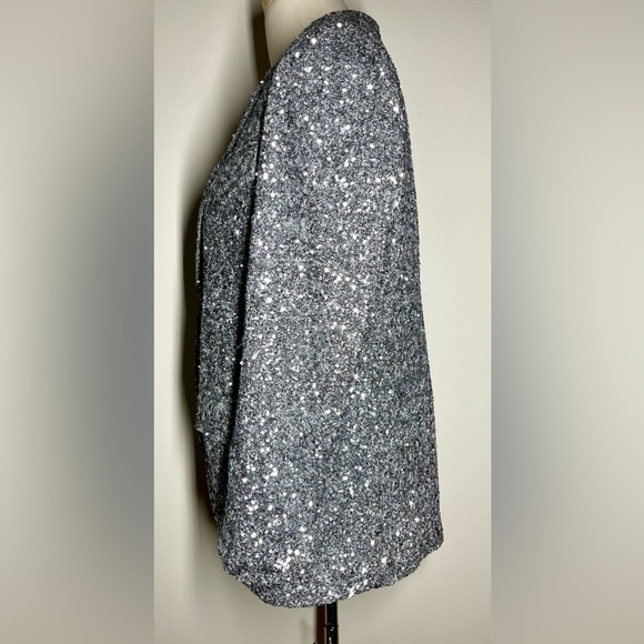 Zadig & Voltaire | Vivi Sequin Blazer in Silver | Party Jacket | Women’s 38 (M) - Picture 3 of 8